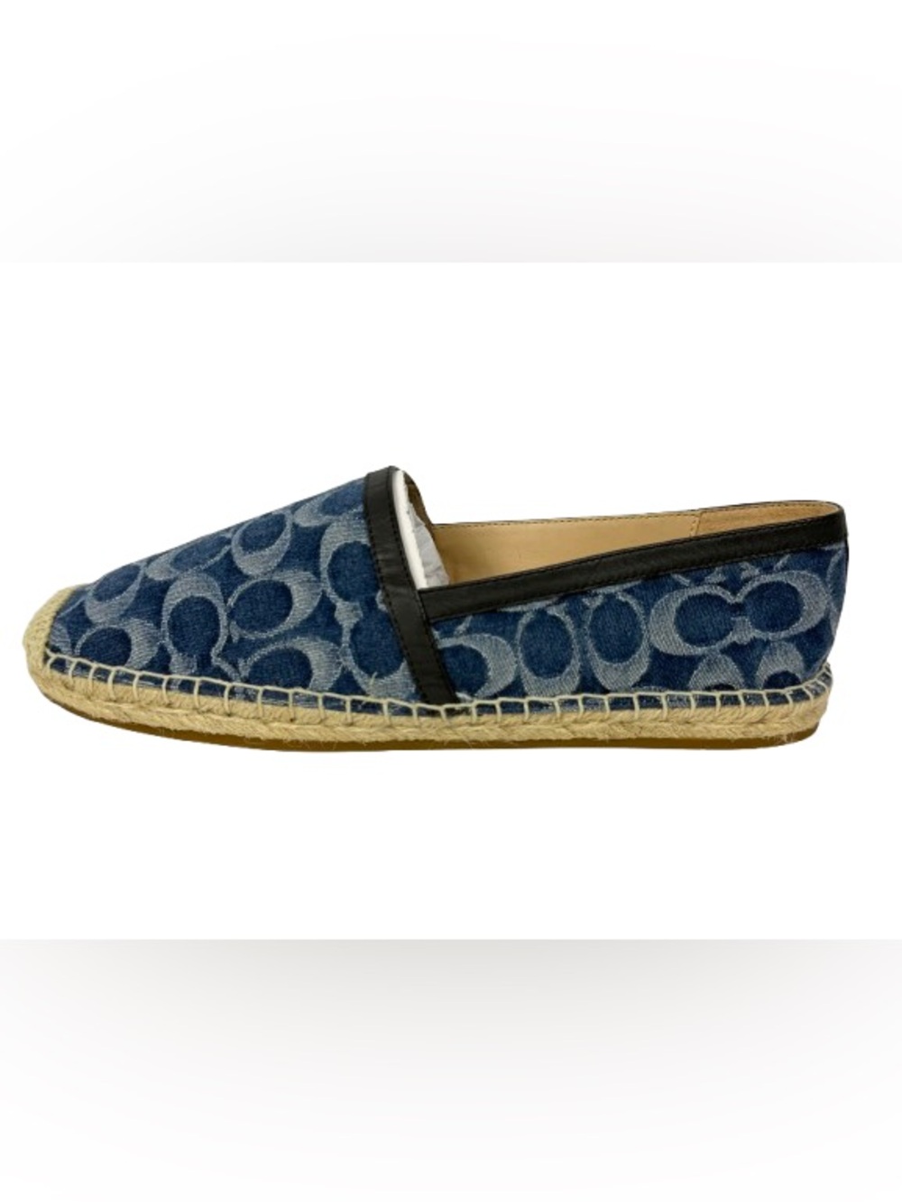 COACH • WOMEN’S SLIP-ON ESPADRILLE • “COLLINS” • SIGNATURE JACQUARD DENIM